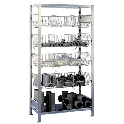 Artikelbild für SCHULTE Drahtkorb-Schwerlastregal 13672 silber, verzinkt 100,0 x 50,0 x 200,0 cm, Artikelnummer 855135