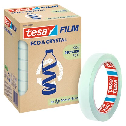 Artikelbild für tesa ECO & CRYSTAL Klebefilm transparent 19,0 mm x 66,0 m 8 St., Artikelnummer 464576
