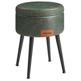 Artikelbild 1 für VASAGLE Hocker mit Stauraum LOM005C01 dunkelgrün Kunstleder, 1 St., Artikelnummer 291163