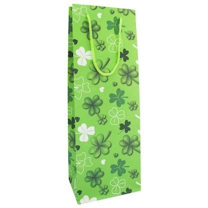 Artikelbild 2 für Idena Geschenktüte für Flaschen Glücksklee grün 12,5 x 35,5 cm, 1 St., Artikelnummer 677177