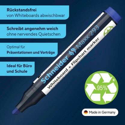 Artikelbild 6 für Schneider Maxx 293 Whiteboard- und Flipchart-Marker blau 2,0 - 5,0 mm, 1 St., Artikelnummer 752214