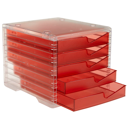 Artikelbild 2 für styro Schubladenbox styroswingbox light cranberry 275-8430.22224, DIN A4 mit 5 Schubladen, 1 St., Artikelnummer 821922
