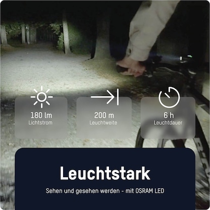Artikelbild 2 für ANSMANN LED Fahrradbeleuchtung schwarz, 1 St., Artikelnummer 105918