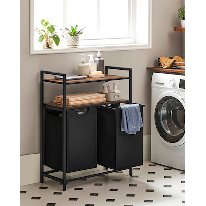 Artikelbild 11 für VASAGLE Wäschesortierer braun, schwarz, 1 St., Artikelnummer 438576