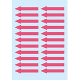 Artikelbild 1 für HERMA Hinweisetiketten 4143 Pfeile, leuchtrot 38,0 x 7,0 mm, 88 Etiketten, Artikelnummer 894838