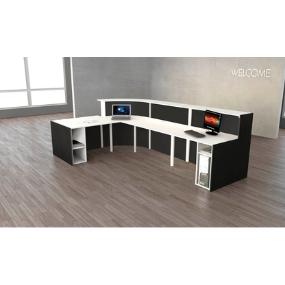 Artikelbild 6 für Kerkmann Empfangstheke BARI L-Form, anthrazit, weiß 370,0 x 200,0 x 112,0 cm, Artikelnummer 690540