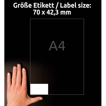 Artikelbild 14 für AVERY Zweckform Etiketten 3652-200 weiß 70,0 x 42,3 mm, 220 Blatt, Artikelnummer 341891