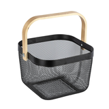 Artikelbild 1 für WENKO Bambusa Aufbewahrungskorb schwarz 25,0 x 25,0 x 17,0 cm, 1 St., Artikelnummer 807101