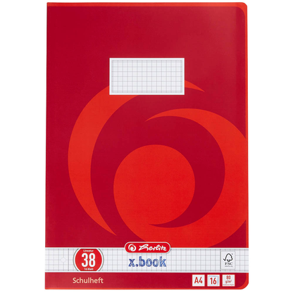 Artikelbild 2 für herlitz Schulheft x.book 4-fach-Lochung Lineatur 38 kariert DIN A4 Innen- und Außenrand, 16 Blatt, 1 St., Artikelnummer 891277