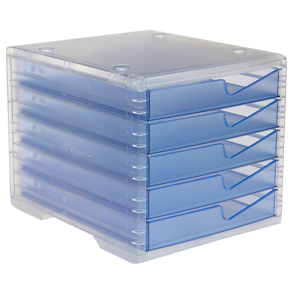 Artikelbild für styro Schubladenbox styroswingbox light cornflower 275-8430.26224, DIN A4 mit 5 Schubladen, 1 St., Artikelnummer 821944