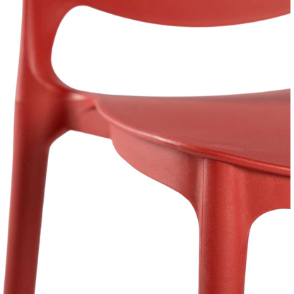 Artikelbild 6 für LÜLLMANN Besucherstuhl 230803 rostrot Kunststoff, 1 St., Artikelnummer 791016