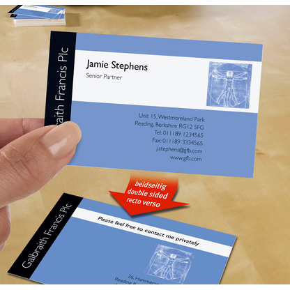 Artikelbild 2 für AVERY Zweckform Visitenkarten C32015-25 matt weiß 260 g/qm, 200 St., Artikelnummer 951137