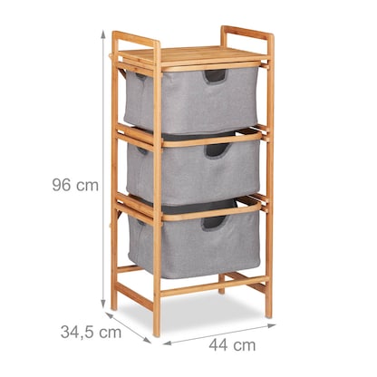 Artikelbild 5 für relaxdays Wäschesortierer braun, 1 St., Artikelnummer 361605