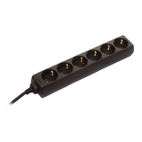 Artikelbild 1 für as-Schwabe 6-fach Steckdosenleiste 3,0 m schwarz, Artikelnummer 972564