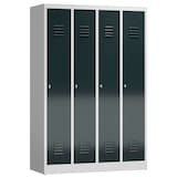 Artikelbild 1 für ClassiX Spind anthrazit, lichtgrau X-510148, 4 Schließfächer 118,0 x 50,0 x 180,0 cm, Artikelnummer 187546