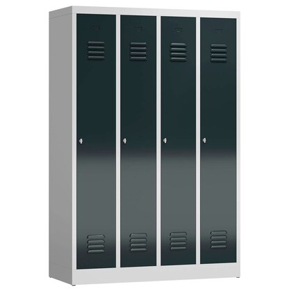 Artikelbild für ClassiX Spind anthrazit, lichtgrau X-510148, 4 Schließfächer 118,0 x 50,0 x 180,0 cm, Artikelnummer 187546