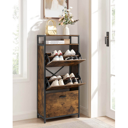 Artikelbild 3 für VASAGLE Schuhschrank, LBS101B01 braun 1 Fachboden 60,0 x 30,0 x 130,0 cm, Artikelnummer 289377