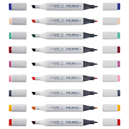 Artikelbild 2 für COPIC® Classic Layoutmarker-Set farbsortiert 1,0 + 6,0 mm, 36 St., Artikelnummer 717013