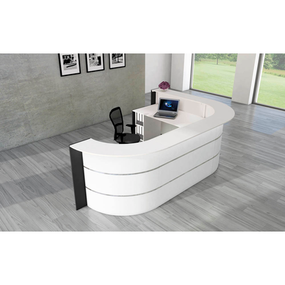 Artikelbild 6 für Kerkmann Empfangstheke BARI L-Form, weiß, anthrazit 335,0 x 235,0 x 112,0 cm, Artikelnummer 690519