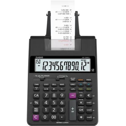 Artikelbild 7 für AKTION: CASIO HR-150RCE Tischrechner druckend schwarz, Artikelnummer 147656
