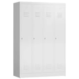 Artikelbild 1 für ClassiX Spind signalweiß X-510147, 4 Schließfächer 118,0 x 50,0 x 180,0 cm, Artikelnummer 187557