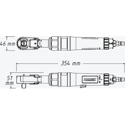 Artikelbild 2 für HAZET 9022P-1 Druckluft-Ratschenschrauber, Artikelnummer 582009