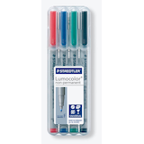 Artikelbild 1 für STAEDTLER Lumocolor Folienstifte-Set farbsortiert non-permanent, 4 St., Artikelnummer 147751