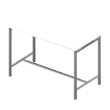 Artikelbild 1 für Quadrifoglio Stehtisch Creo weiß rechteckig, 4-Fuß-Gestell alu, 160,0 x 80,0 x 107,0 cm, Artikelnummer 669883