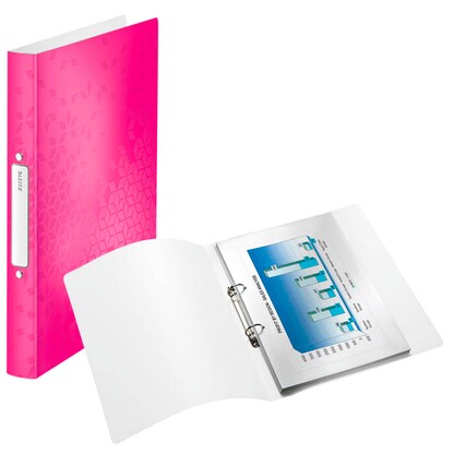 Artikelbild für LEITZ WOW Ringbuch 2-Ringe pink-metallic 3,2 cm DIN A4, 1 St., Artikelnummer 401493
