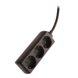 Artikelbild 1 für as-Schwabe 3-fach Steckdosenleiste 1,4 m schwarz, Artikelnummer 972863