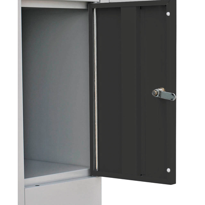 Artikelbild 4 für LÜLLMANN Schließfachschrank anthrazit, lichtgrau 523338, 9 Schließfächer 118,5 x 50,0 x 180,0 cm, Artikelnummer 831281