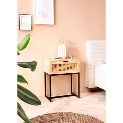 Artikelbild 3 für WOHNLING Nachttisch rechteckig Massivholz braun 50,0 x 30,0 x 60,0 cm, 1 St., Artikelnummer 314718