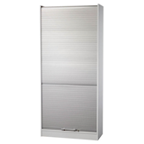 Artikelbild 1 für HAMMERBACHER SET90 Rollladenschrank lichtgrau, silber 4 Fachböden 90,0 x 40,0 x 200,4 cm, Artikelnummer 859987