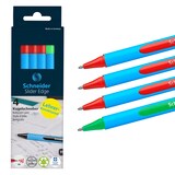 Artikelbild 1 für Schneider Kugelschreiber Slider Edge XB Lehrerkorrekturset hellblau/dunkelblau, Schreibfarbe: farbsortiert, 4 St., Artikelnummer 154413