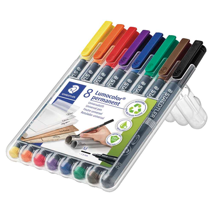 Artikelbild 2 für STAEDTLER Lumocolor Folienstifte-Set farbsortiert permanent, 8 St., Artikelnummer 147702