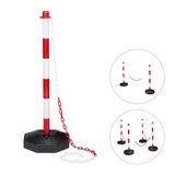 Artikelbild 1 für relaxdays Absperrpfosten weiß/rot, 1 St., Artikelnummer 474062