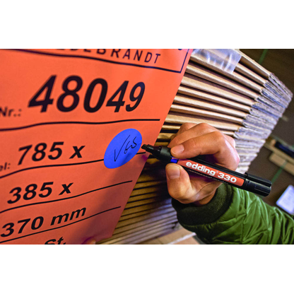 Artikelbild 13 für edding 330 Permanentmarker schwarz 1,0 - 5,0 mm, 10 St., Artikelnummer 420109