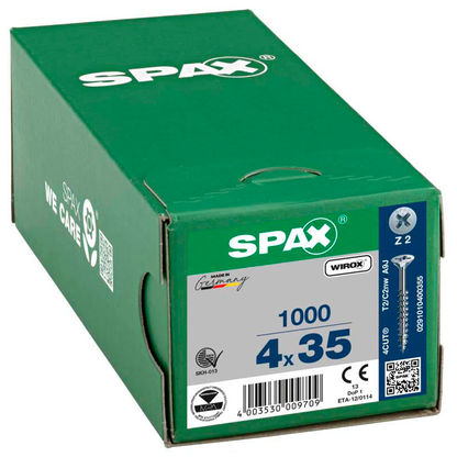 Artikelbild 2 für SPAX® Universalschrauben Z2 Senkkopf WIROX 0291010400355 4 mm x 35 mm, 1.000 St., Artikelnummer 394329