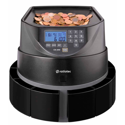 Artikelbild 3 für ratiotec Münzzähl- und Sortiermaschine CS 250, 1 St., Artikelnummer 394318