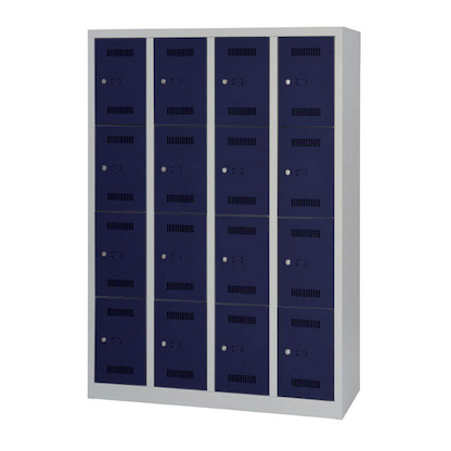Artikelbild 3 für BISLEY Schließfachschrank MonoBloc ML11Q4 lichtgrau, oxfordblau ML11Q4505, 16 Schließfächer 118,3 x 50,0 x 170,0 cm, Artikelnummer 571137