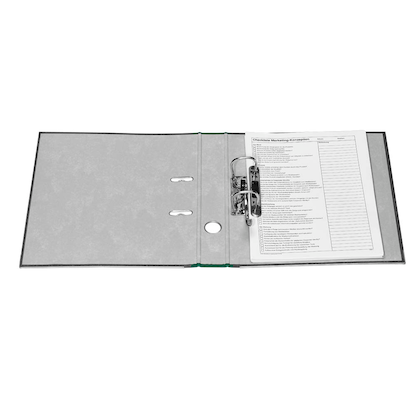 Artikelbild 6 für AKTION: LEITZ 1050 Ordner grün marmoriert Karton 5,2 cm DIN A4, 10 St., Artikelnummer 653909