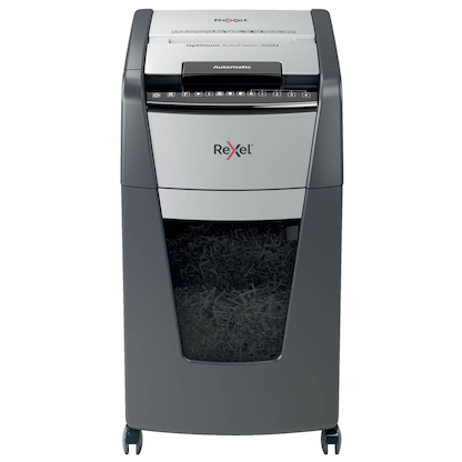 Artikelbild 3 für Rexel Optimum AutoFeed+ 300M Aktenvernichter mit Partikelschnitt P-5, 2 x 15 mm, bis 300 Blatt, schwarz, Artikelnummer 267561