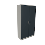 Artikelbild 1 für fm Aktenschrank Sidney, 4260429763634 weiß, lavagrau 4 Fachböden 100,0 x 44,2 x 186,9 cm, Artikelnummer 410557