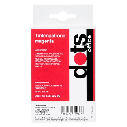 Artikelbild 6 für dots magenta Druckerpatrone kompatibel zu Canon CLI-551 XL M, Artikelnummer 575526