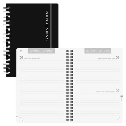 Artikelbild für BRUNNEN Schülerkalender Plain Black 2026/2027 schwarz, 1 St., Artikelnummer 805019