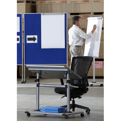 Artikelbild 5 für rocada höhenverstellbarer Schreibtisch alugrau rechteckig, T-Fuß-Gestell alu 80,0 x 60,0 cm, Artikelnummer 585923