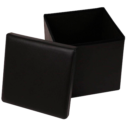 Artikelbild 3 für Echtwerk Hocker mit Stauraum Store Cube EW-SW-0410 schwarz Kunstleder, 1 St., Artikelnummer 161863