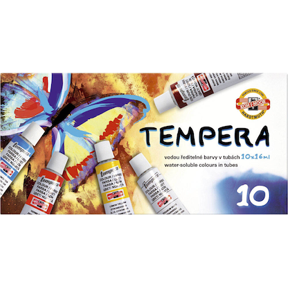 Artikelbild für KOH-I-NOOR Tempera Temperafarben farbsortiert 10 x 16,0 ml, Artikelnummer 193927