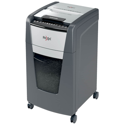 Artikelbild 5 für Rexel Optimum AutoFeed+ 300M Aktenvernichter mit Partikelschnitt P-5, 2 x 15 mm, bis 300 Blatt, schwarz, Artikelnummer 267561