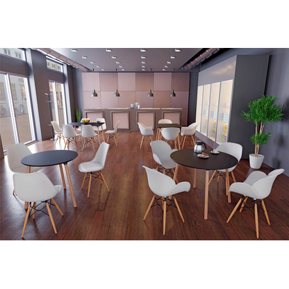 Artikelbild 3 für meet powered by PAPERFLOW PALOMBA Bistrotisch rund MDF-Platte schwarz 80,0 x 80,0 x 75,0 cm, 1 St., Artikelnummer 300584